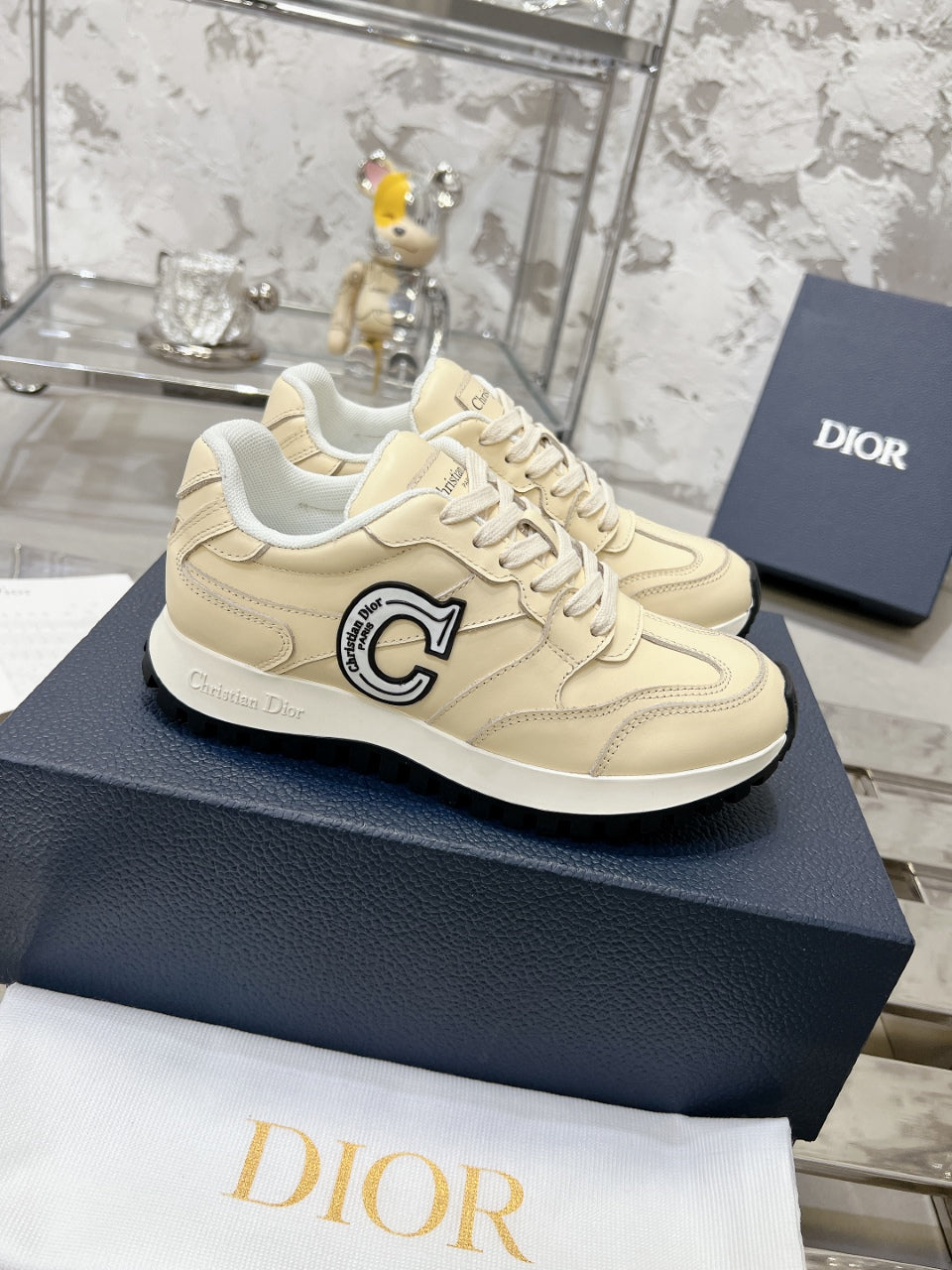 C'est Dior Sneaker 35mm Beige Cowhide