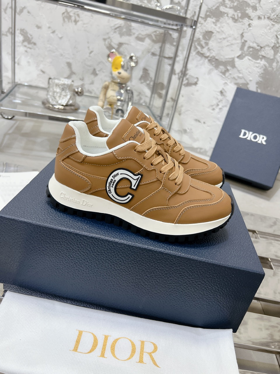 C'est Dior Sneaker 35mm Brown Cowhide