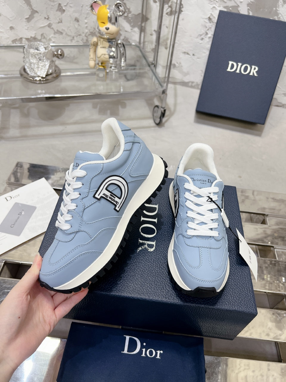 C'est Dior Sneaker 35mm Blue Cowhide