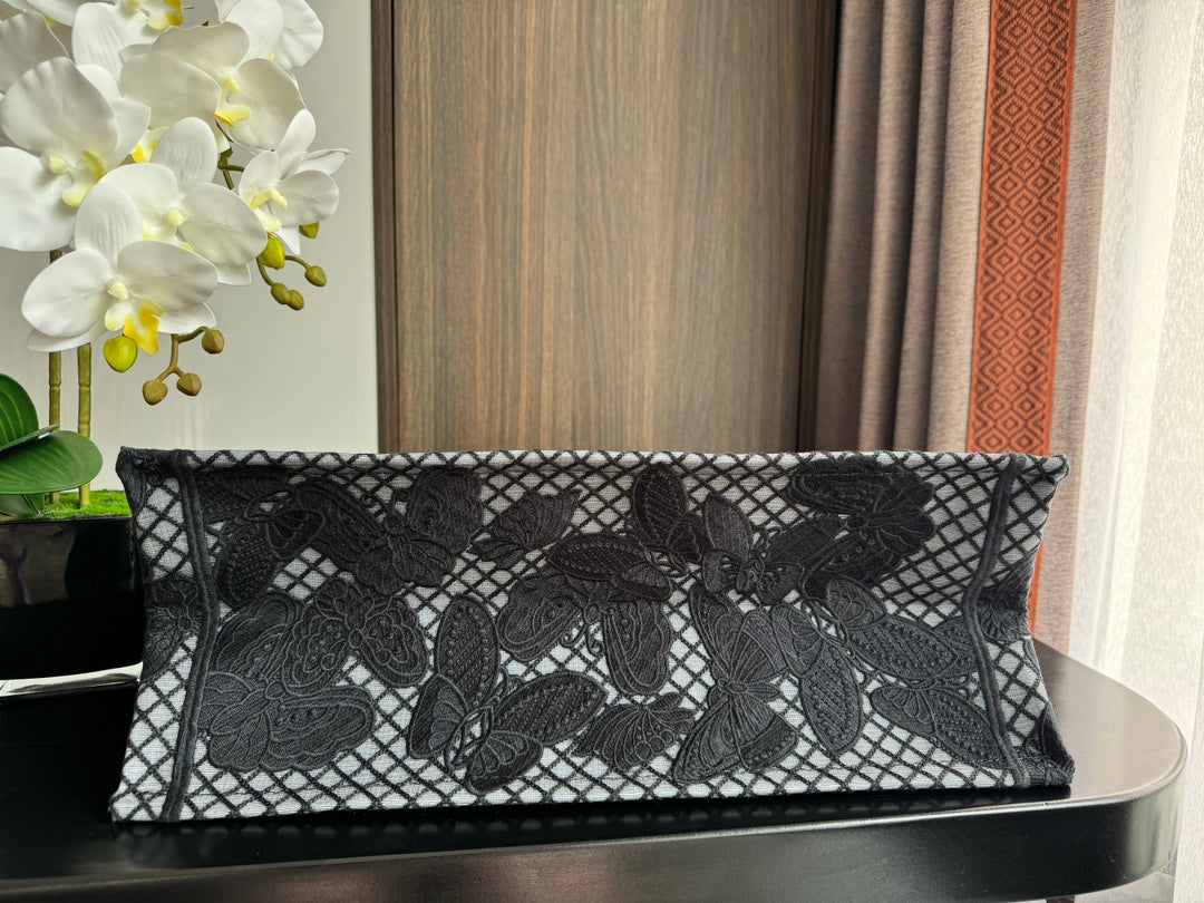 Large CD Book Tote 42cm Butterfly Zodiac Black