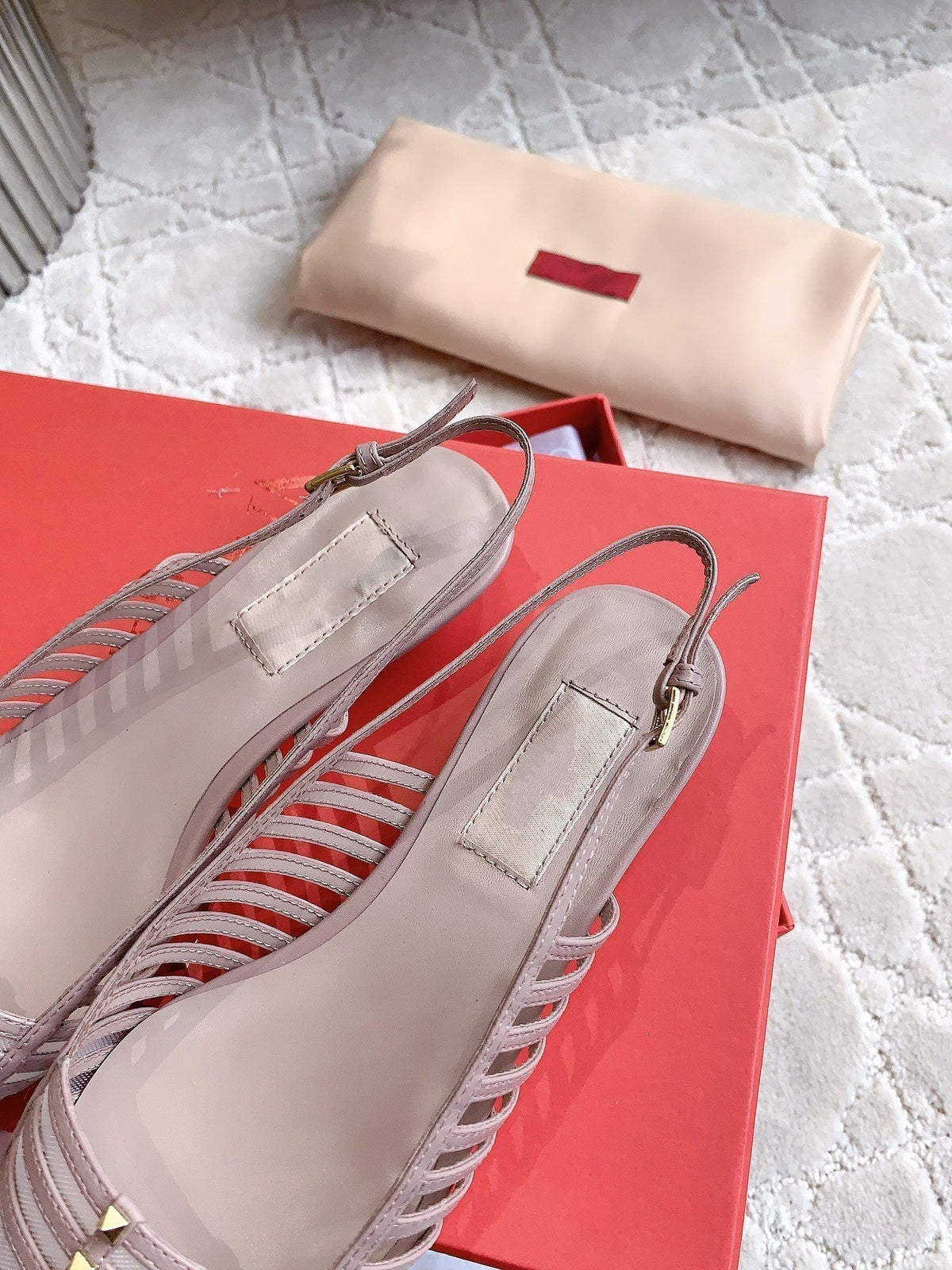 Mesh Slingback Ballerina Rose Cannelle