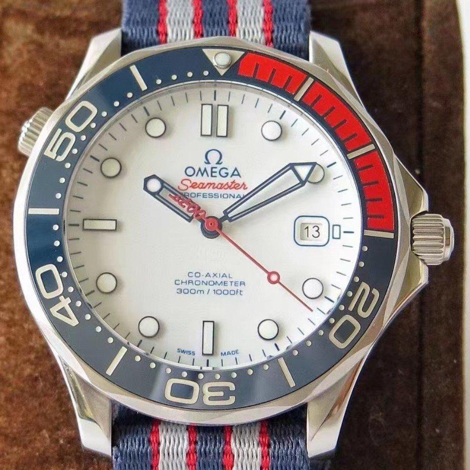 SEAMASTER COMMANDER WHITE DIAL TEXTILE STRAP
