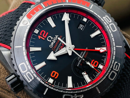 SEAMASTER PLANET OCEAN GMT 600 BLACK CASE RED BEZEL