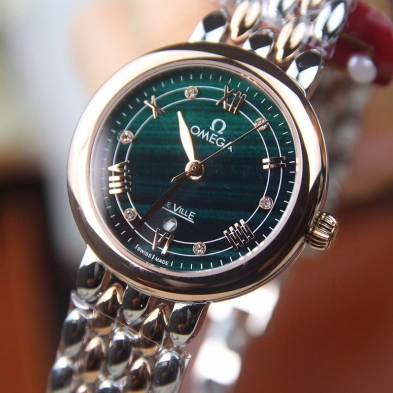 DEVILLE LADYMATIC 29MM TWO TONE BLUE DIAL