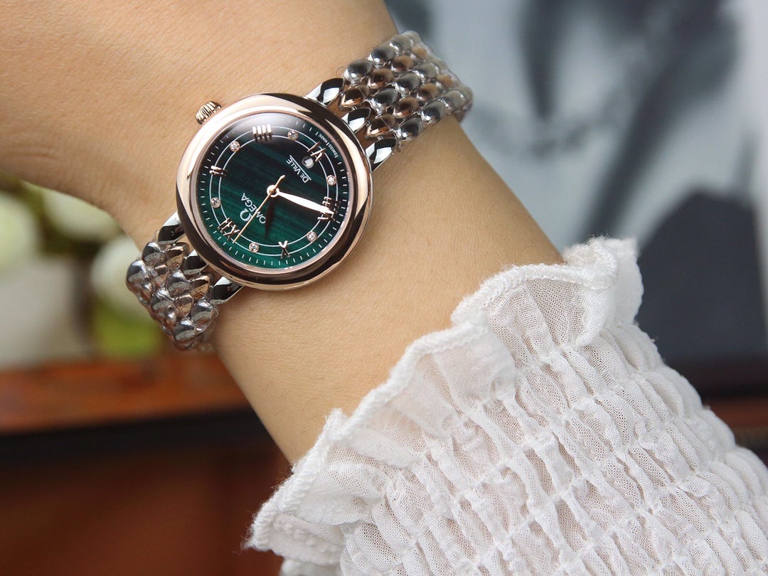 DEVILLE LADYMATIC 29MM TWO TONE BLUE DIAL
