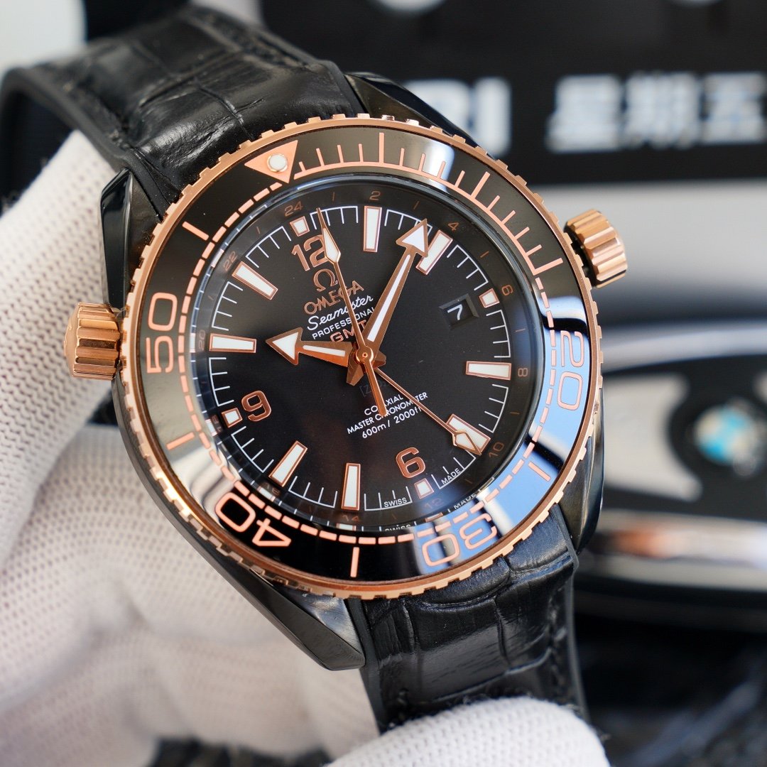 SEAMASTER PLANET OCEAN 600 GMT BLACK CASE