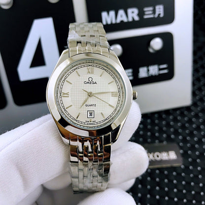 DE VILLE 33MM QUARTZ STEEL WHITE DIAL