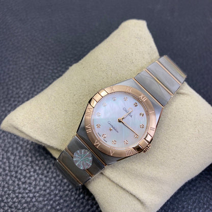 CONSTELLATION QUARTZ 28MM ROSE GOLD STEEL