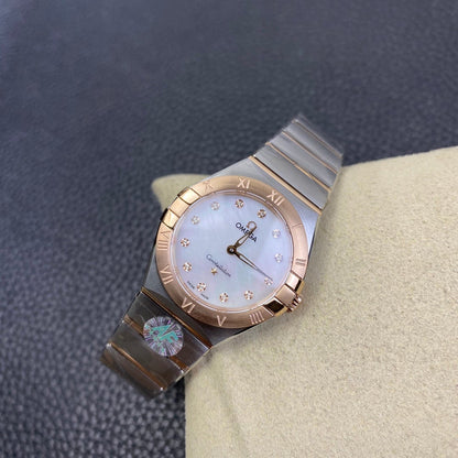 CONSTELLATION QUARTZ 28MM ROSE GOLD STEEL