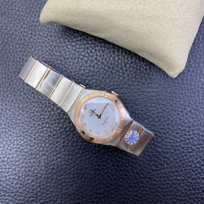 CONSTELLATION QUARTZ 28MM ROSE GOLD STEEL