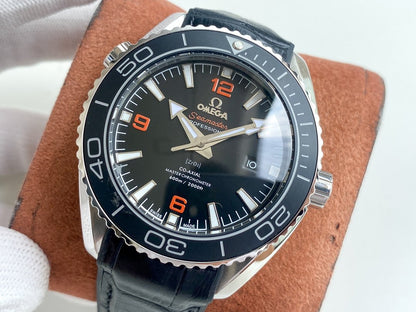 SEAMASTER PLANET OCEAN 600 STEEL BLACK CERAMIC LEATHER
