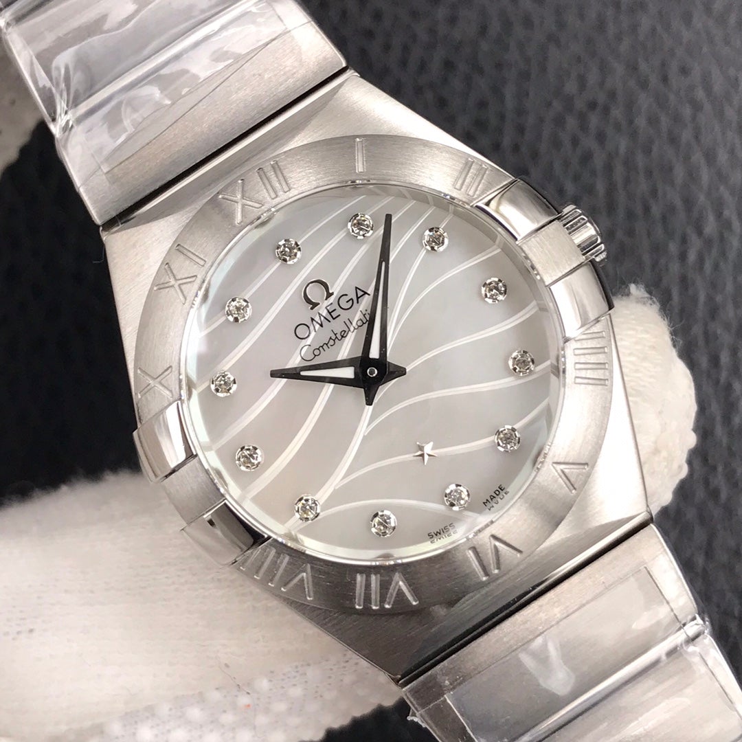 CONSTELLATION 27MM QUARTZ STEEL CASE MOP DIAL