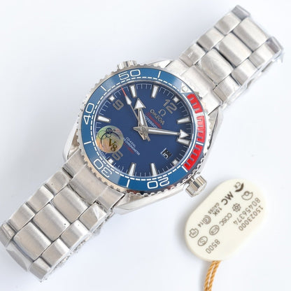 SEMASTER PLANET OCEAN 600M CERAMIC BLUE DIAL STEEL BRACELET