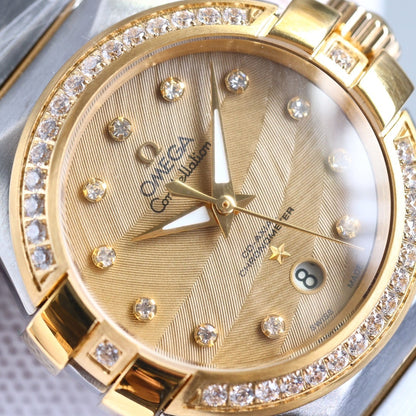 CONSTELLATION 27MM ROSE GOLD DIAMOND BEZEL