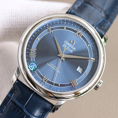 DE VILLE PRESTIGE 39.5 SILVER BLUE DIAL