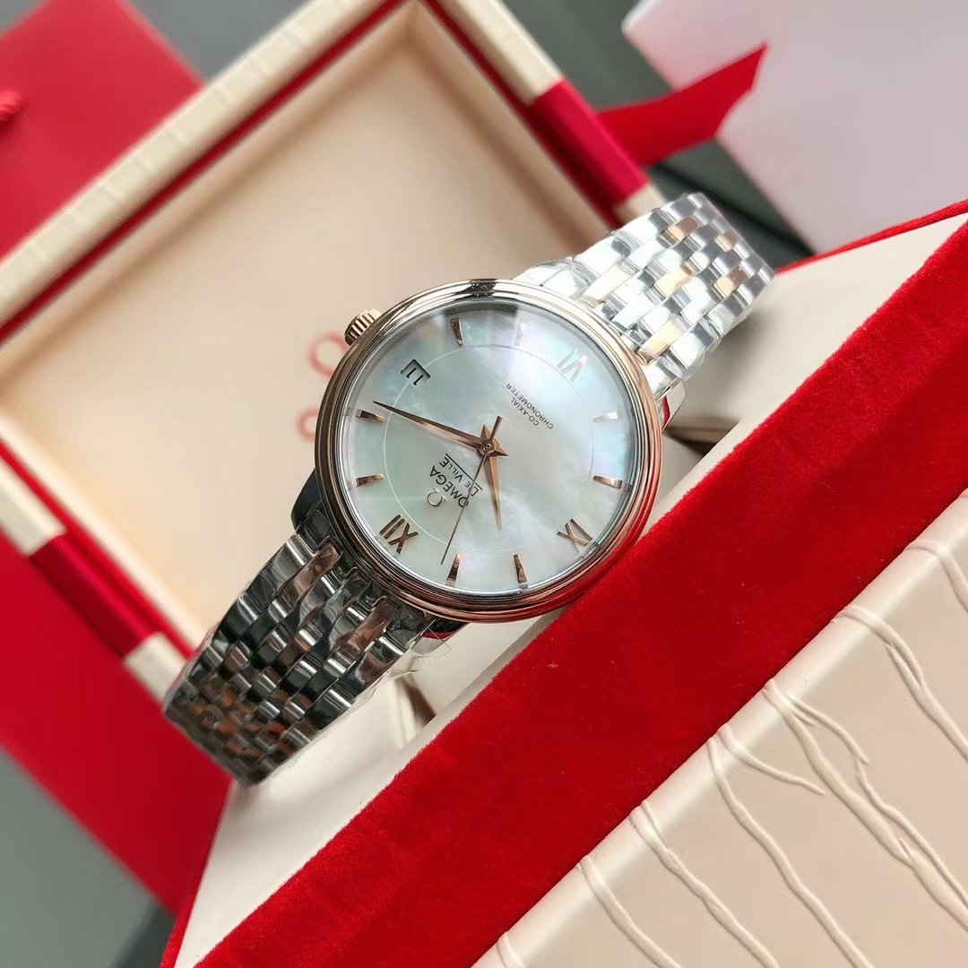 DE VILLE PRESTIGE 39.5 GOLD STEEL MOP DIAL