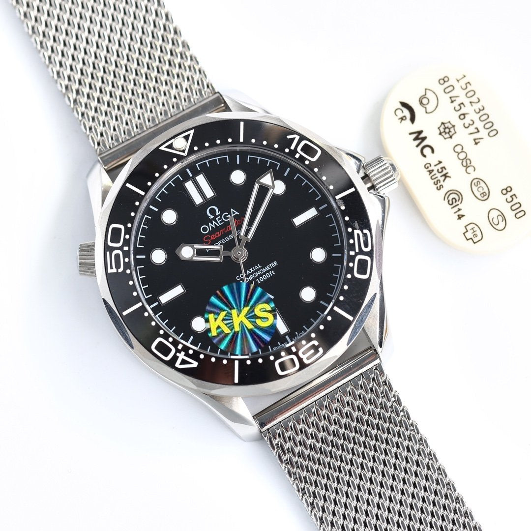 SEAMASTER DIVER 300 BLACK CERAMIC TITANIUM MESH