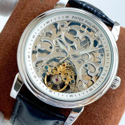 PATEK COMPLICATION STEEL CASE SKELETON DIAL
