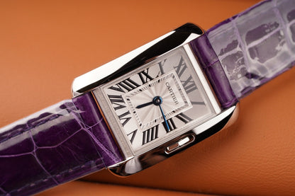 TANK ANGLAISE STEEL PURPLE LEATHER
