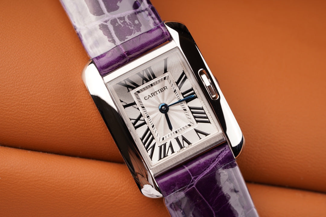 TANK ANGLAISE STEEL PURPLE LEATHER