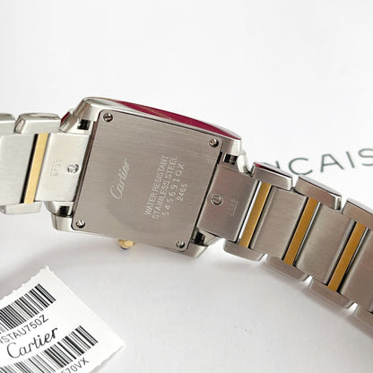 TANK FRANCAISE 25 GOLD STEEL WHITE DIAL