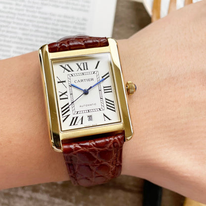 TANK MUST 31 LARGE SIZE GOLD CASE CROCODILE LEATHER