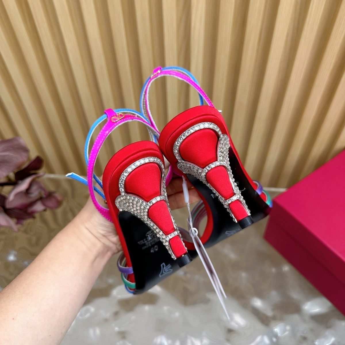 VT Gravani Embellished Leather Sandals 8cm