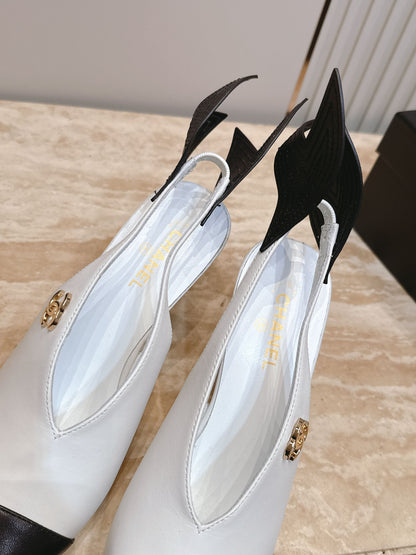 CC Métiers d’art 2026 Slingbacks 9.5cm White Lambskin 898979