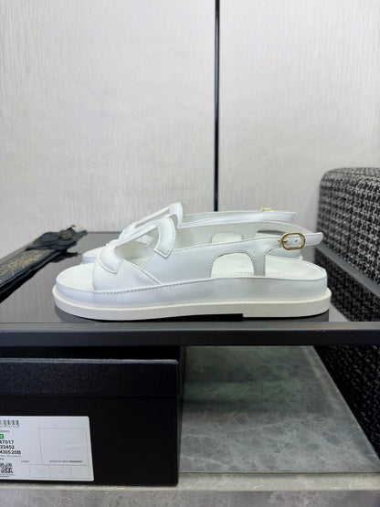 CC Sandals White Leather 935911