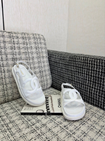 CC Sandals White Leather 935911