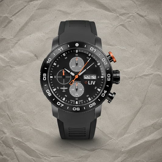 Pre-Loved P-51 Big Pilot Black Titanium Chrono Black / Gray