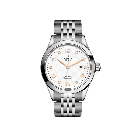 1926 28mm - White, Diamond-Set on Bracelet