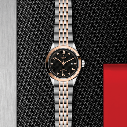 1926 Two-Tone 28mm - Black, Diamond-Set on Bracelet