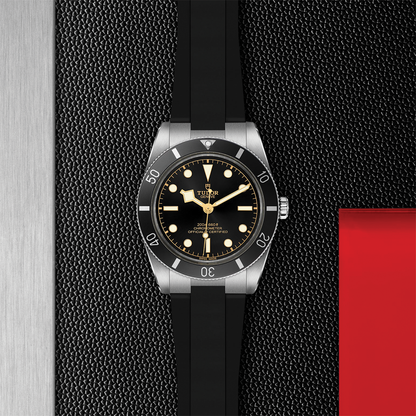 Black Bay 54 37mm - Black on Rubber Strap