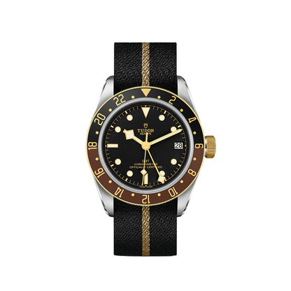 Black Bay GMT S&G Yellow-Gold Two-Tone 41mm - Black on Fabric Strap