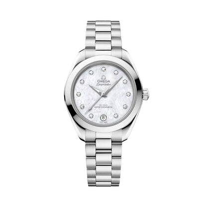 Seamaster Aqua Terra 150M 30mm - White Mother-of-Pearl w/ Diamonds on Bracelet