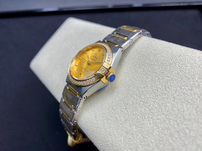 Omega Constellation 29mm Silver Gold Diamond