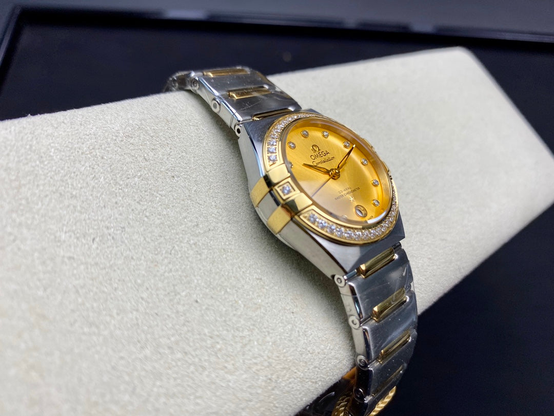 Omega Constellation 29mm Silver Gold Diamond