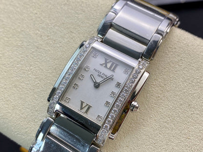 PATEK Twenty-Four 25.5mm Silver White Dial
