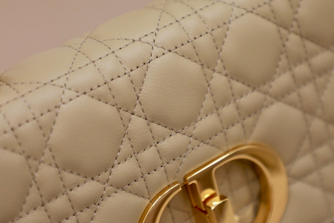 LARGE CARO BAG 28 LIGHT BEIGE CALFSKIN