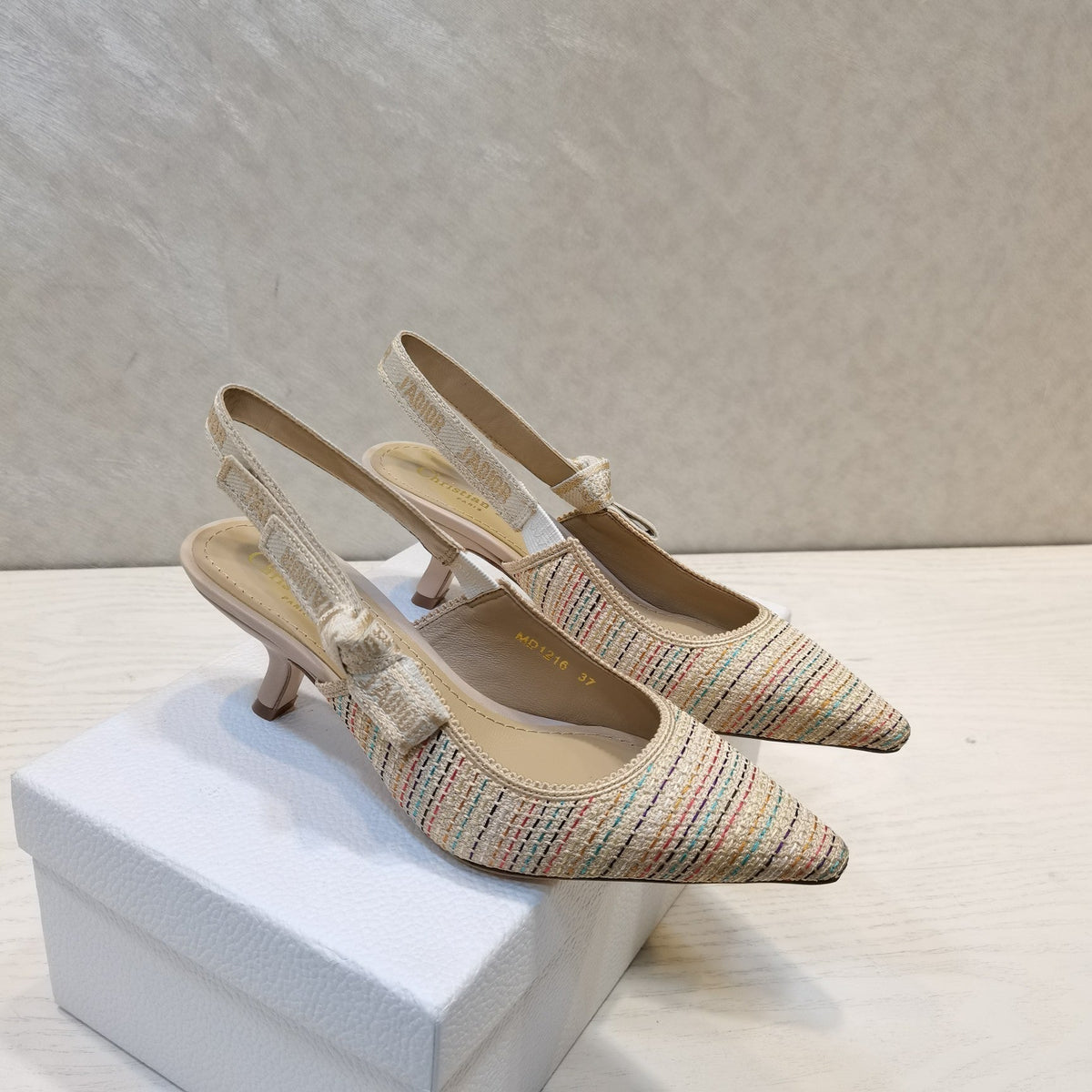 CD 25 J'Adior Slingback Heel Mesh and Leather 237890