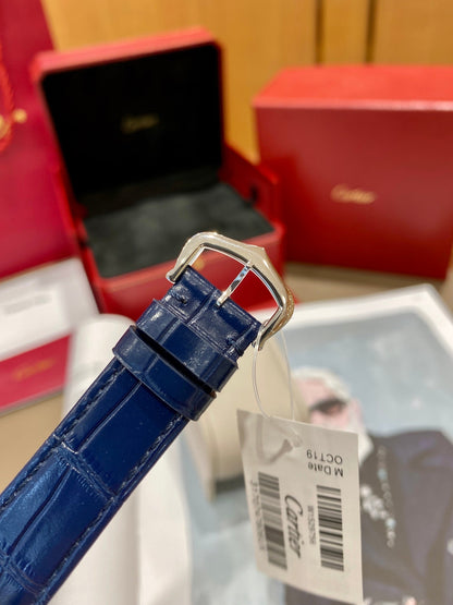 Cartier Tank 25.5mm Quartz Blue Dial