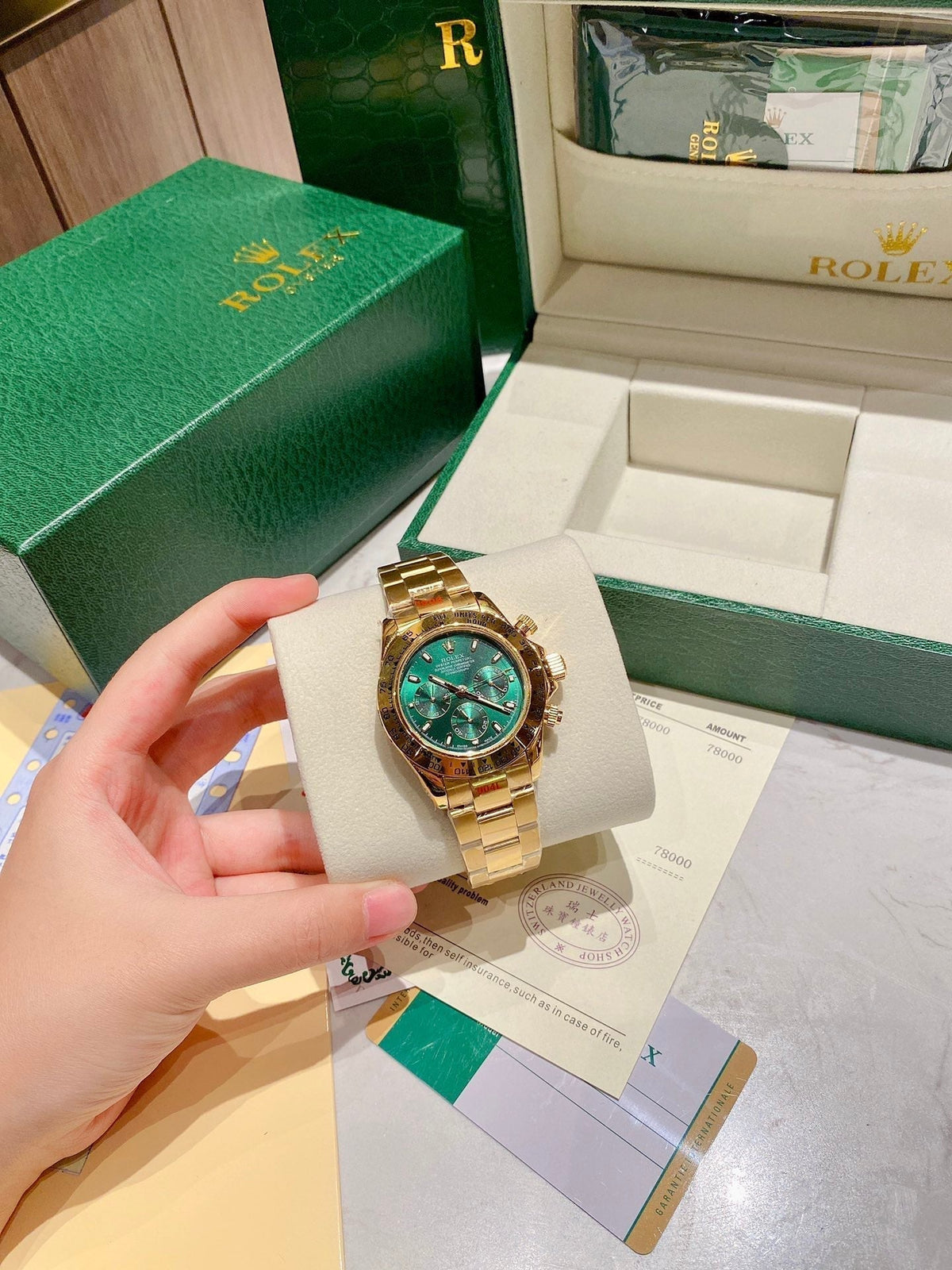 Rolex Daytona 40mm Gold Green