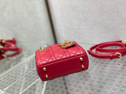 micro lady 12 red lambskin