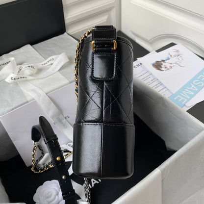 Chanel 2025 Gabrielle Black 25cm Calfskin 320991
