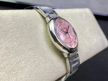 Cartier Balloon 36mm Silver Pink Dial