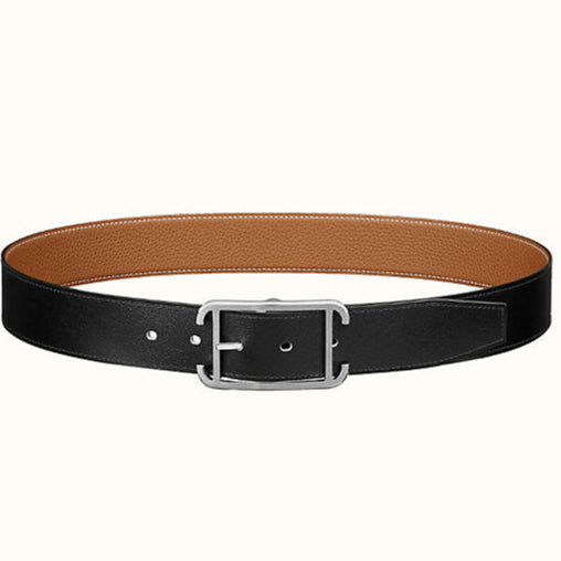HM Nathan 40mm Belt Black Chocolate Leather 187791