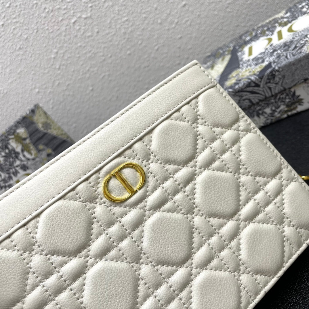 CARO POUCH 19 BAG IN WHITE CALFSKIN