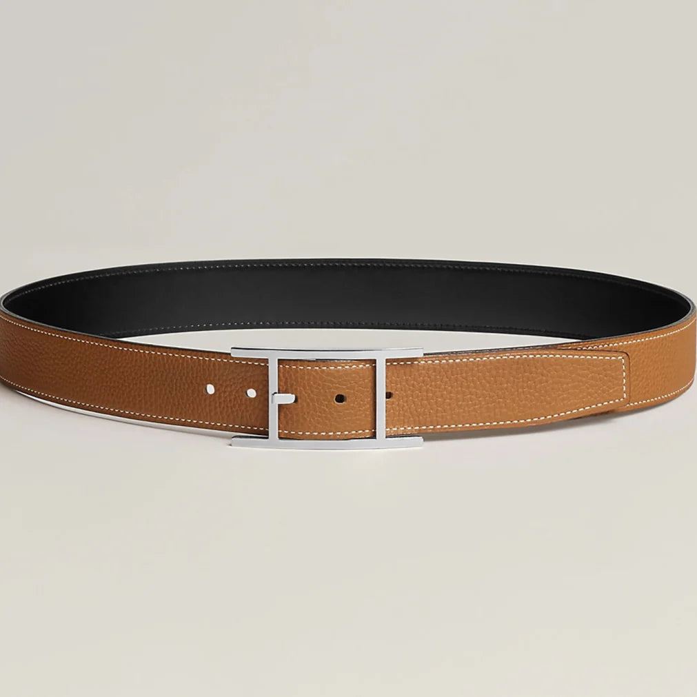 HM Quentin Reversible 32mm Belt Black Brown Leather 187793