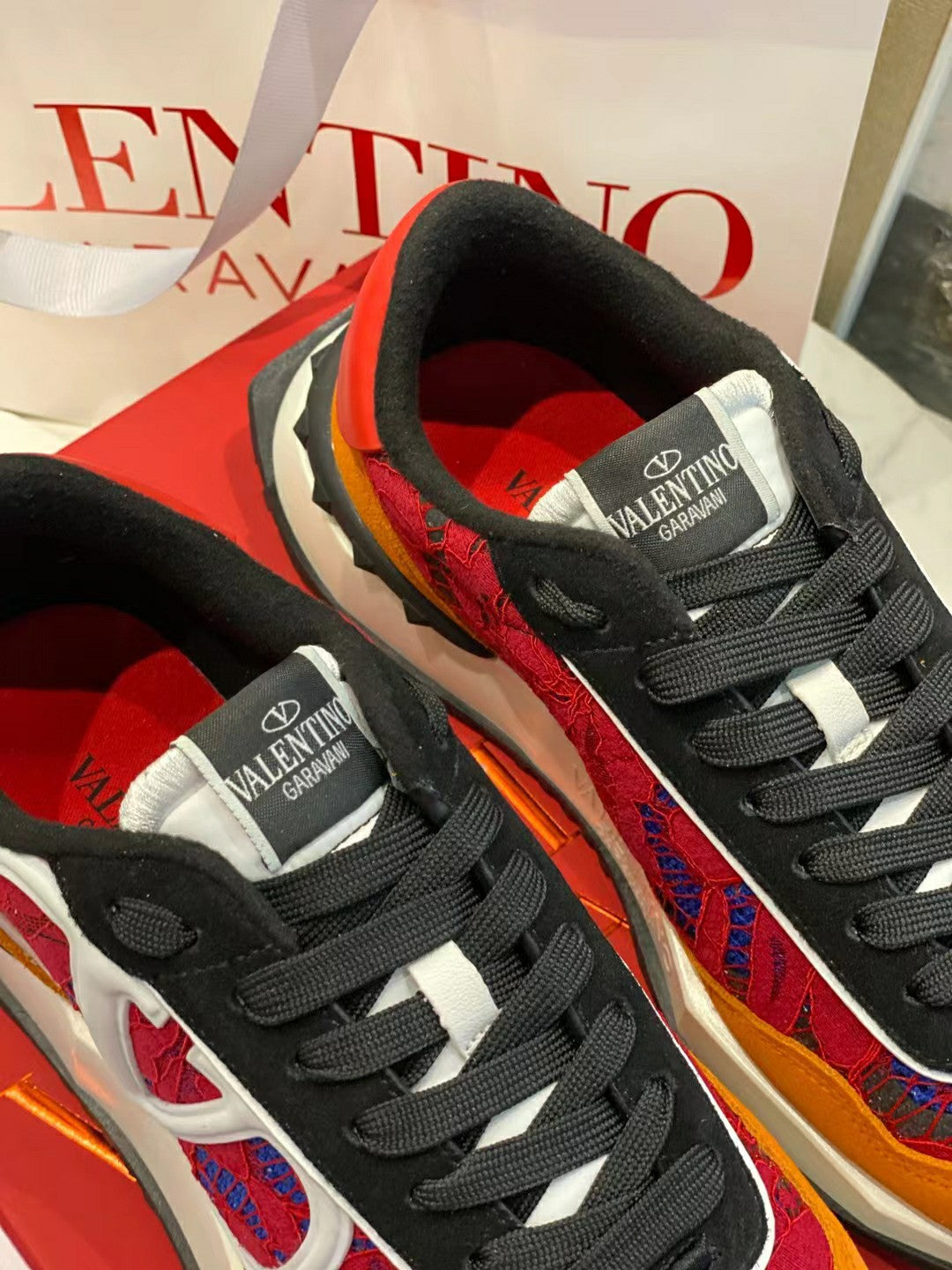 Lace And Mesh Lacerunner Sneaker In Colorful 994619